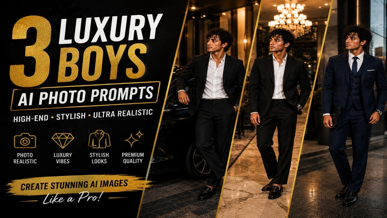 3 Luxury Boys AI Photo Prompts