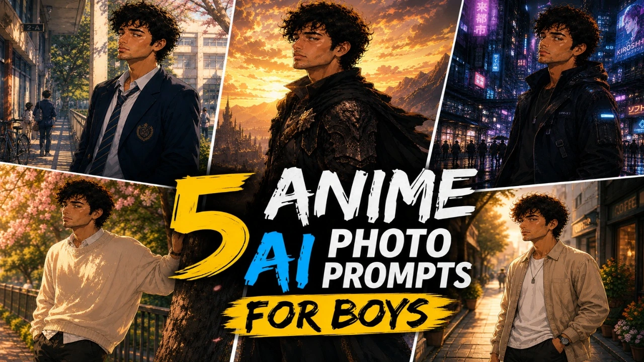 5 Anime AI Photo Prompts for Boys