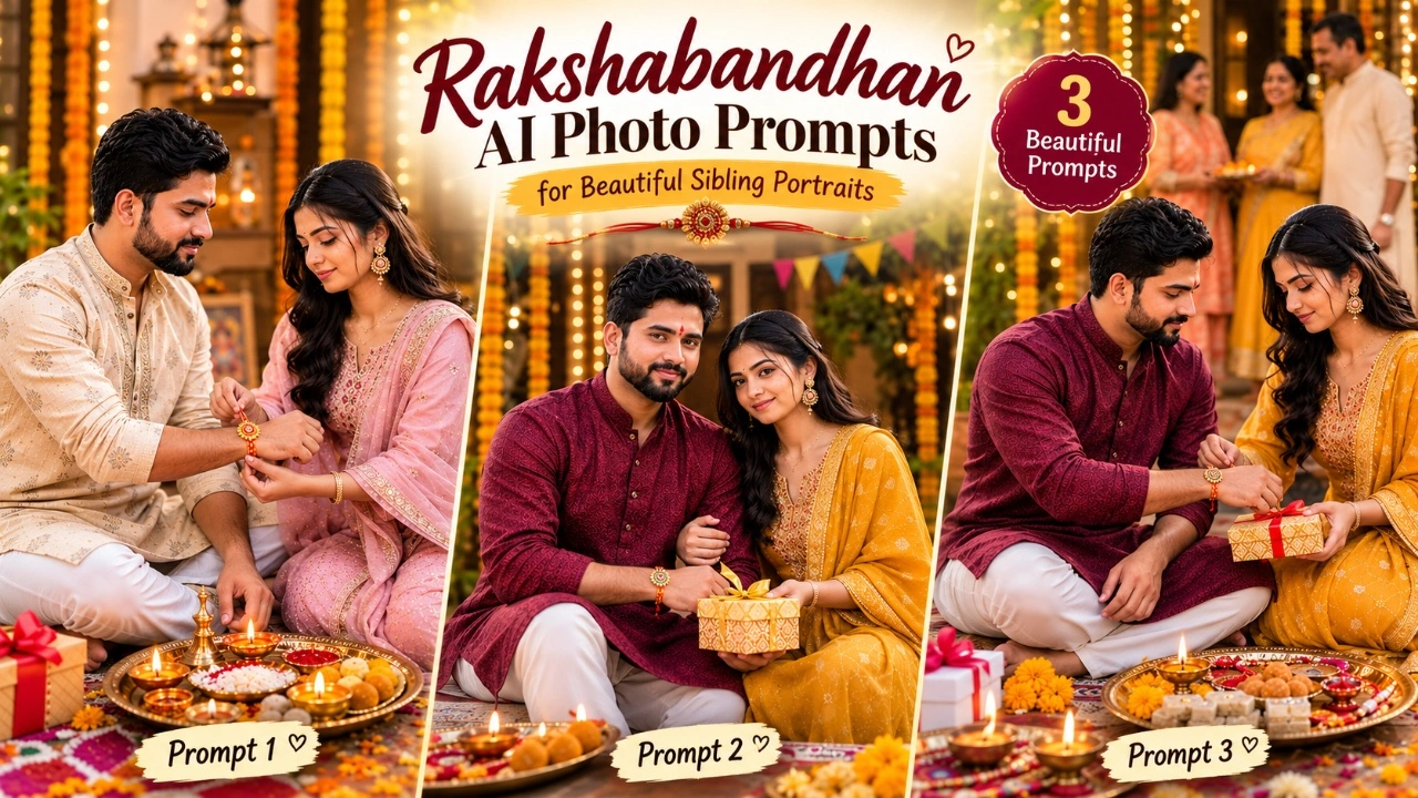 Rakshabandhan AI Photo Prompts for Indians