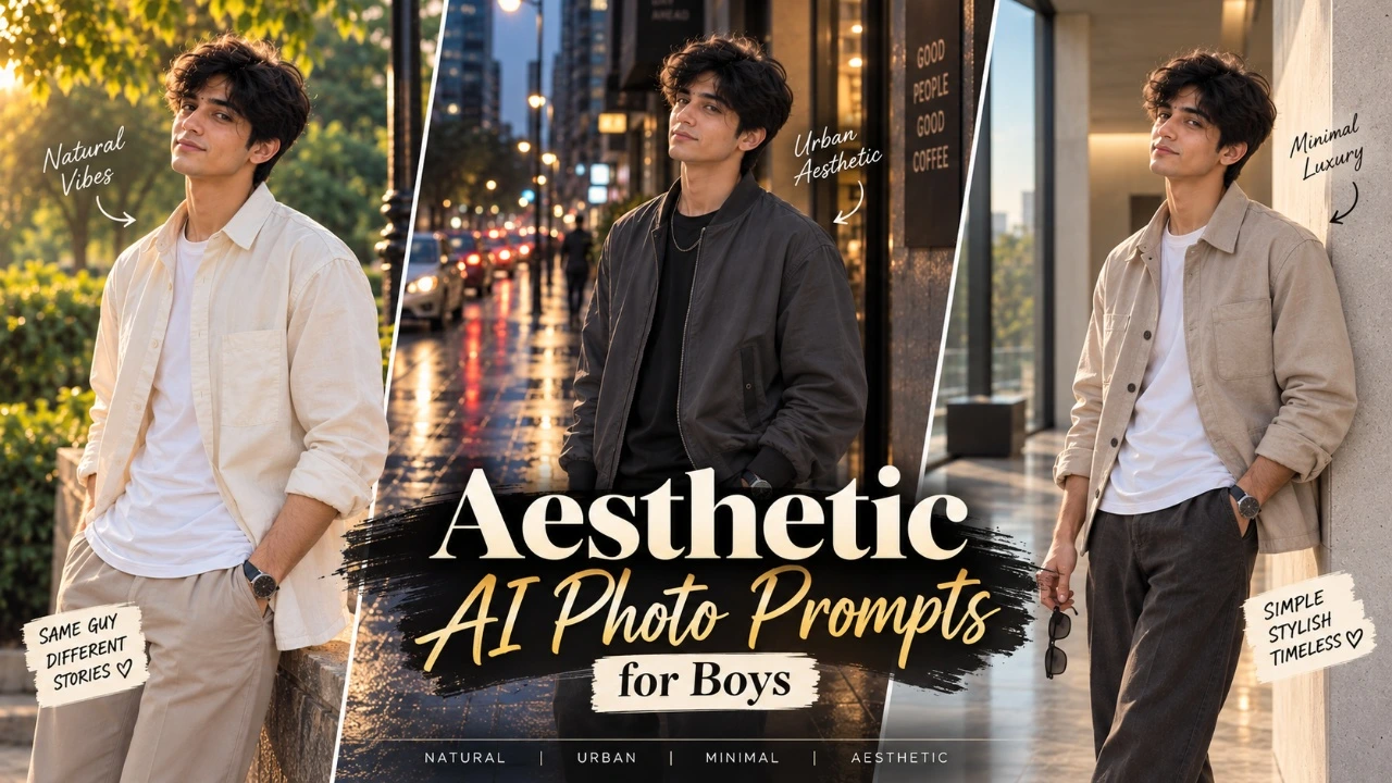 Aesthetic AI Photo Prompts for Boys