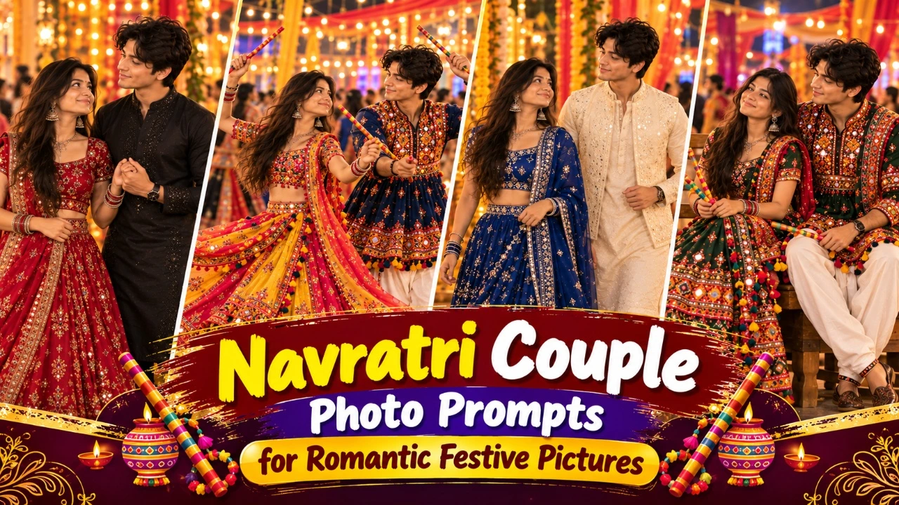Navratri Couple Photo Prompts for Romantic Festive Pictures